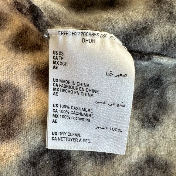 Cashmere Charter Club luxury leopard print Cardigan Open Front - Picture 12 of 12